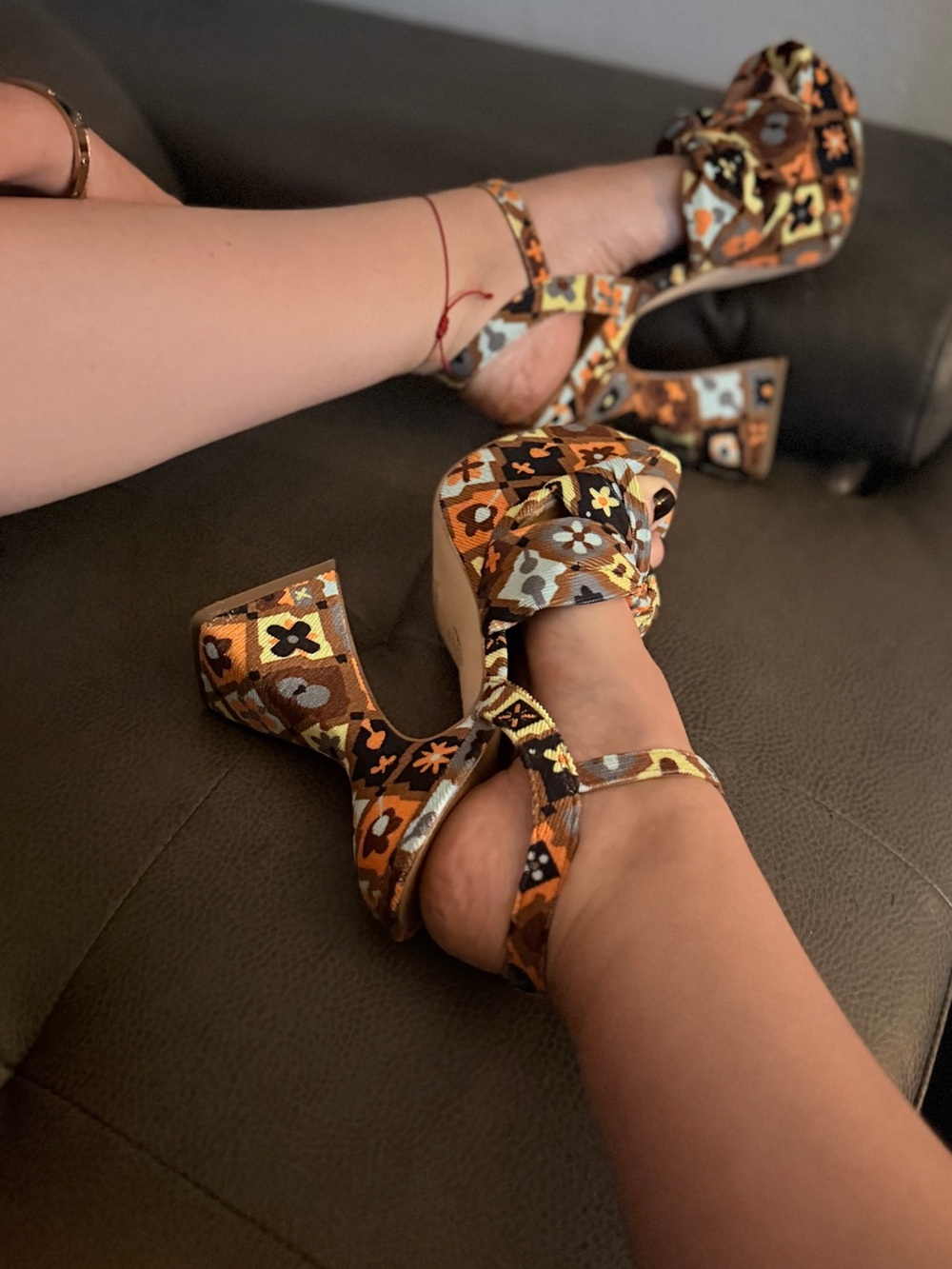 Sam Edelman NY Audrea Floral Platform Knot Sandal — Brown Multi - Picture 6 of 8